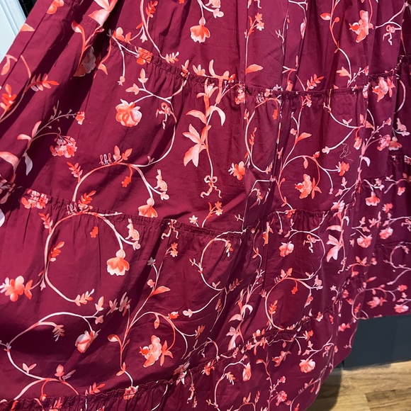 Hill House Burgundy Floral Midi Dress - Picture 4 of 6